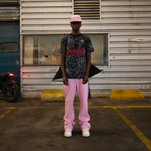 Load image into Gallery viewer, SCIENTIST FLARED JOGGERS (PINK/WHITE)