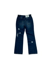 Charger l'image dans la galerie, FLARED JEANS (BLUE/WHITE)