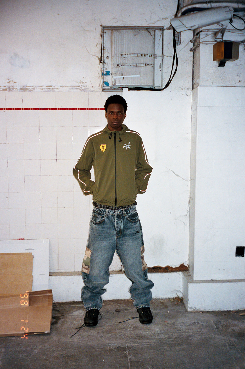 BAGGY HYBRID DENIM (BLUE / GREEN)