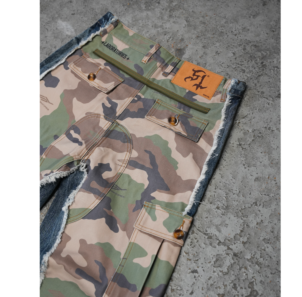 BAGGY HYBRID DENIM (BLUE / GREEN)