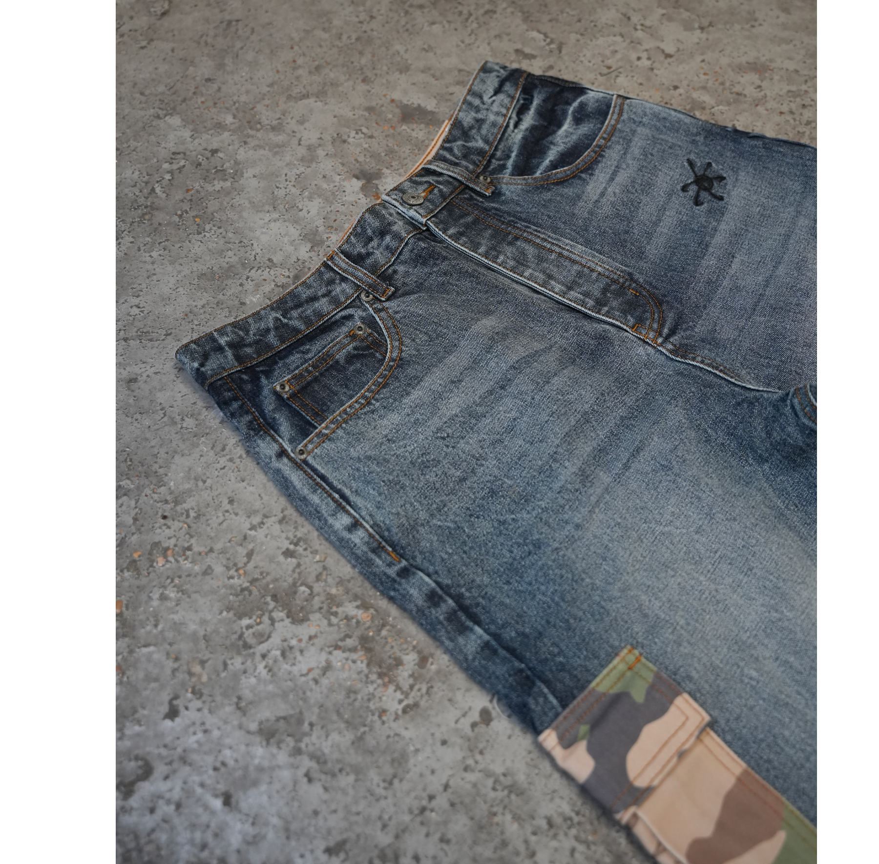 BAGGY HYBRID DENIM (BLUE / GREEN)