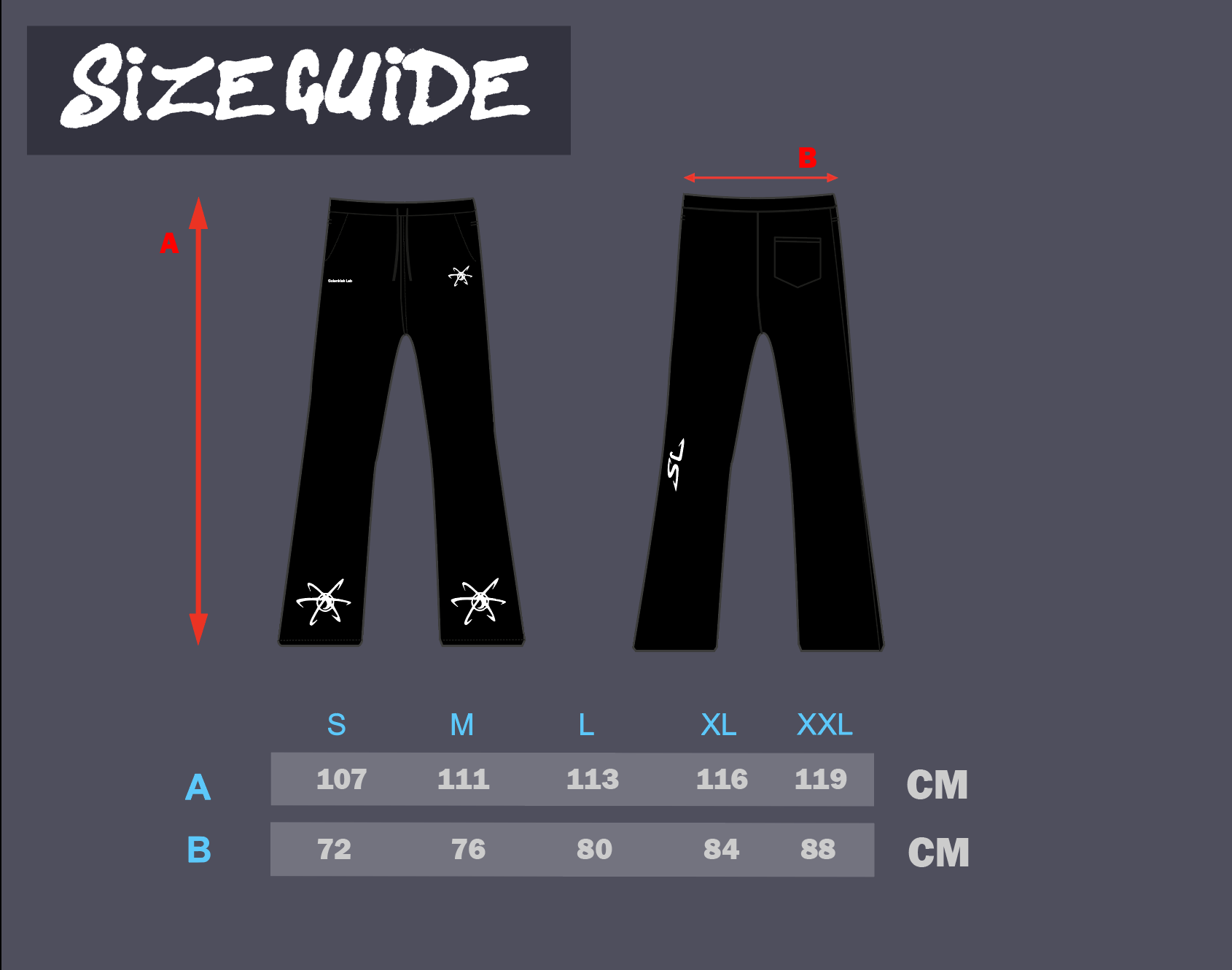 SCIENTIST FLARED JOGGERS (BLACK/WHITE)