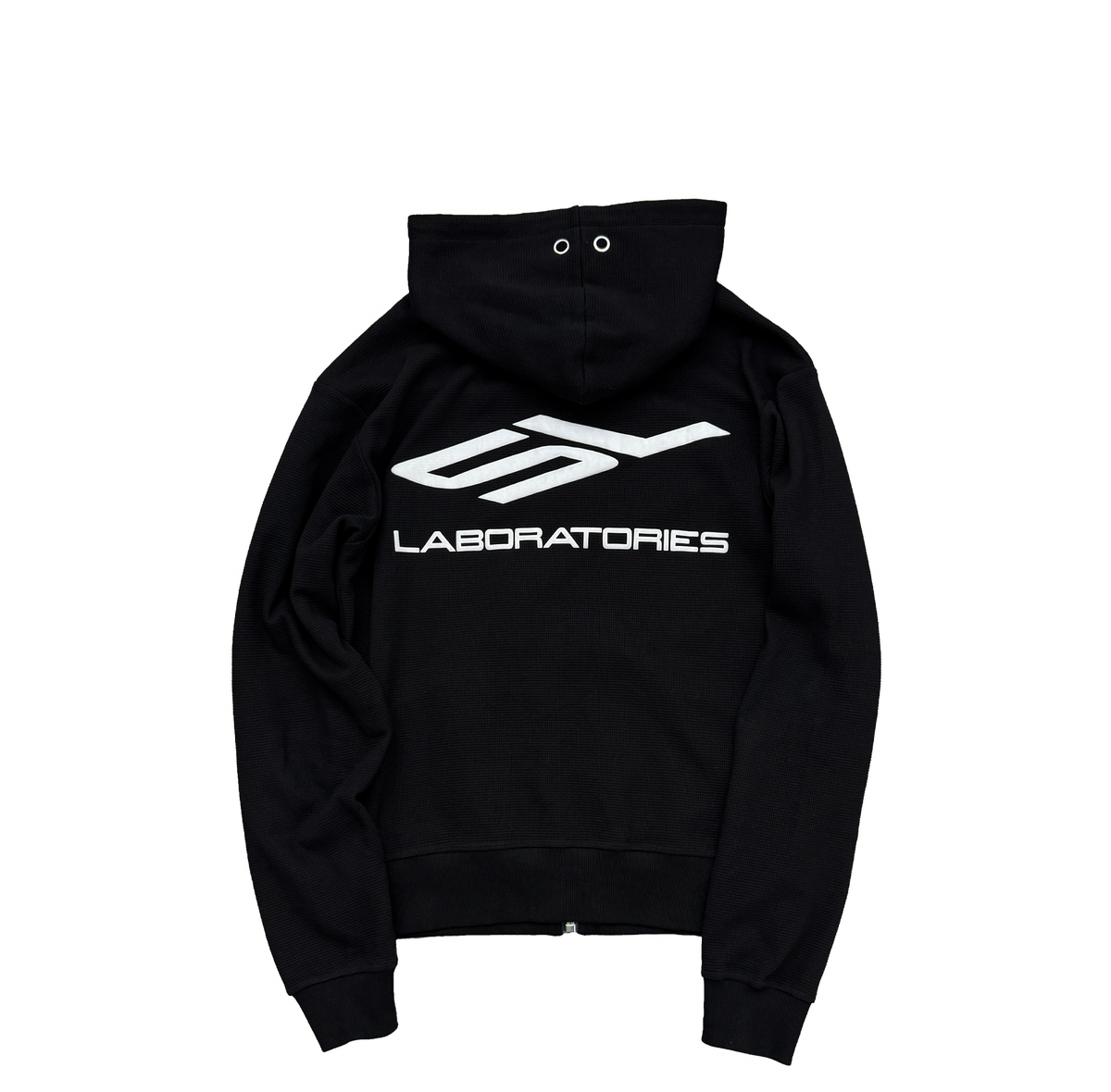 WAFFLE HOODIE (BLACK/WHITE)