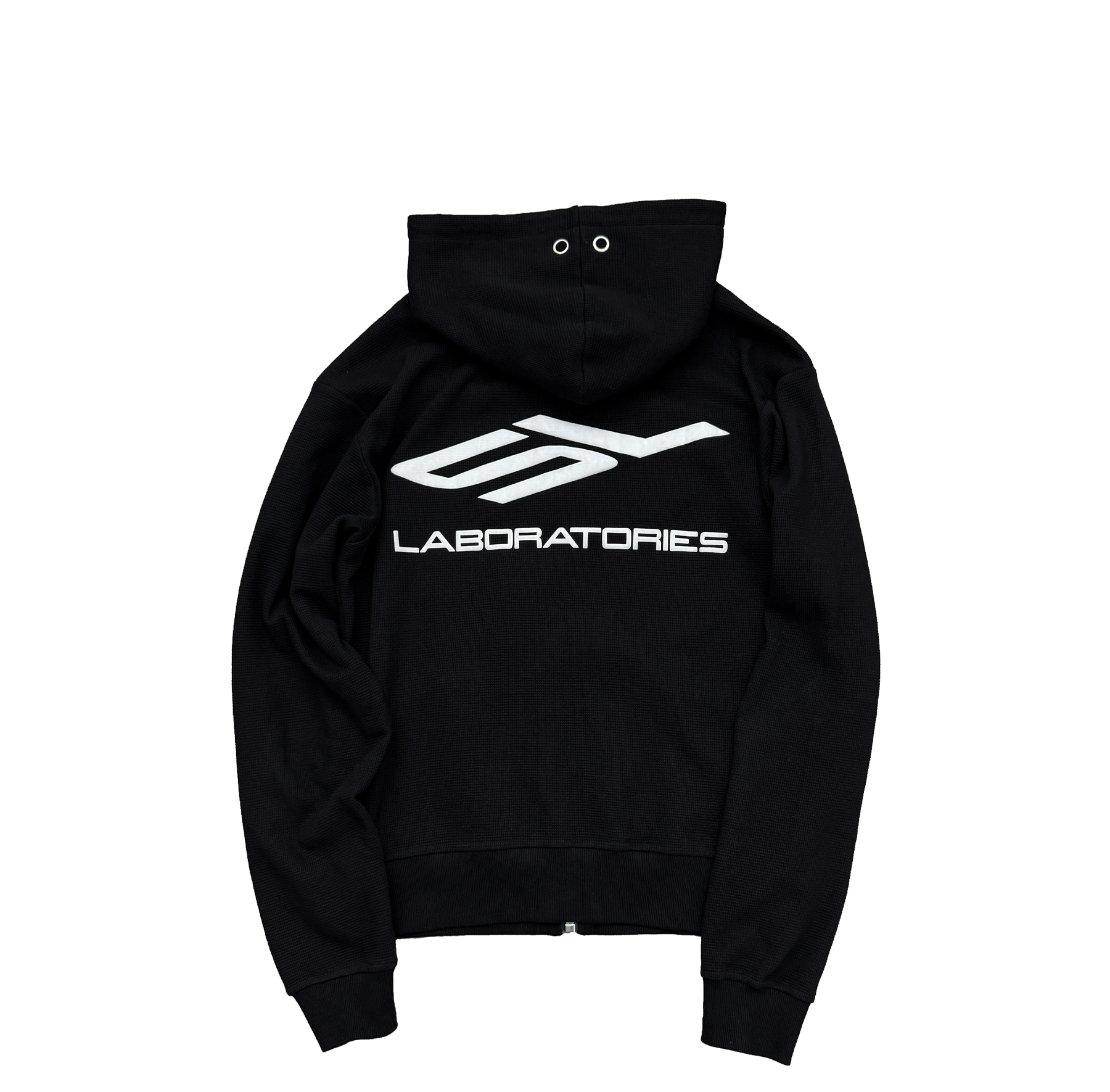 WAFFLE HOODIE (BLACK/WHITE)