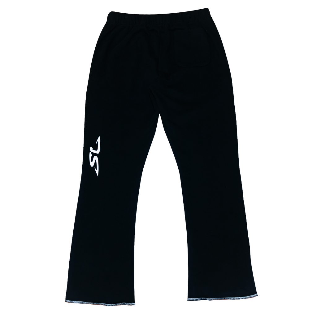 SCIENTIST FLARED JOGGERS (BLACK/WHITE)