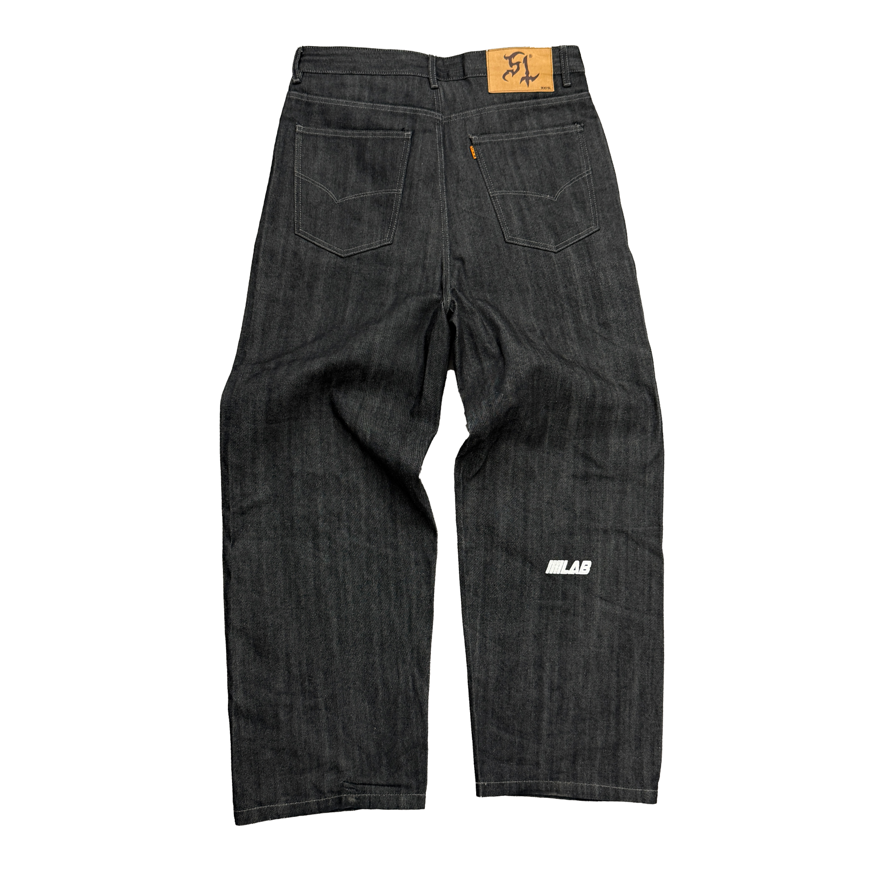 BAGGY RAW JPN DENIM (BLACK / WHITE)