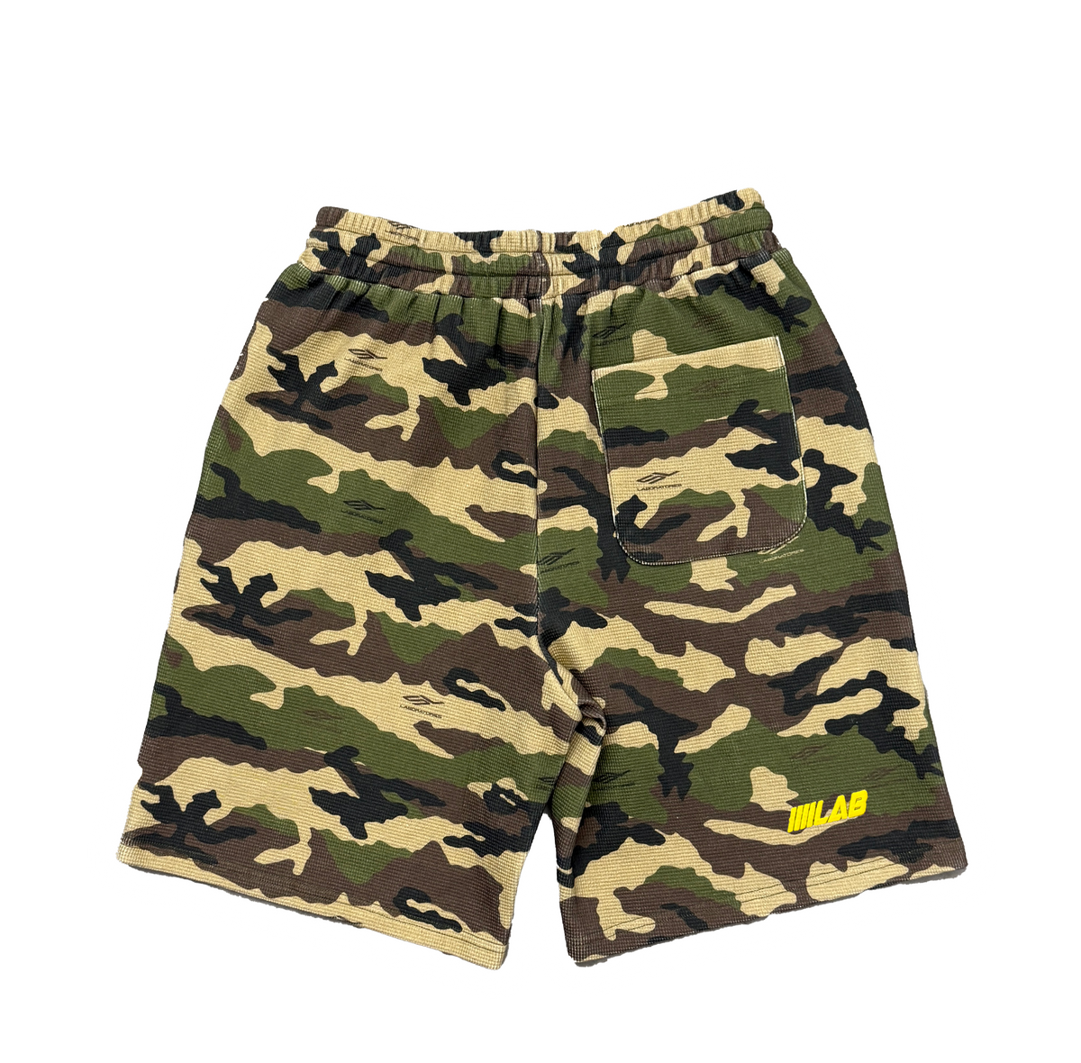 WAFFLE SHORTS (CAMO/ORANGE)