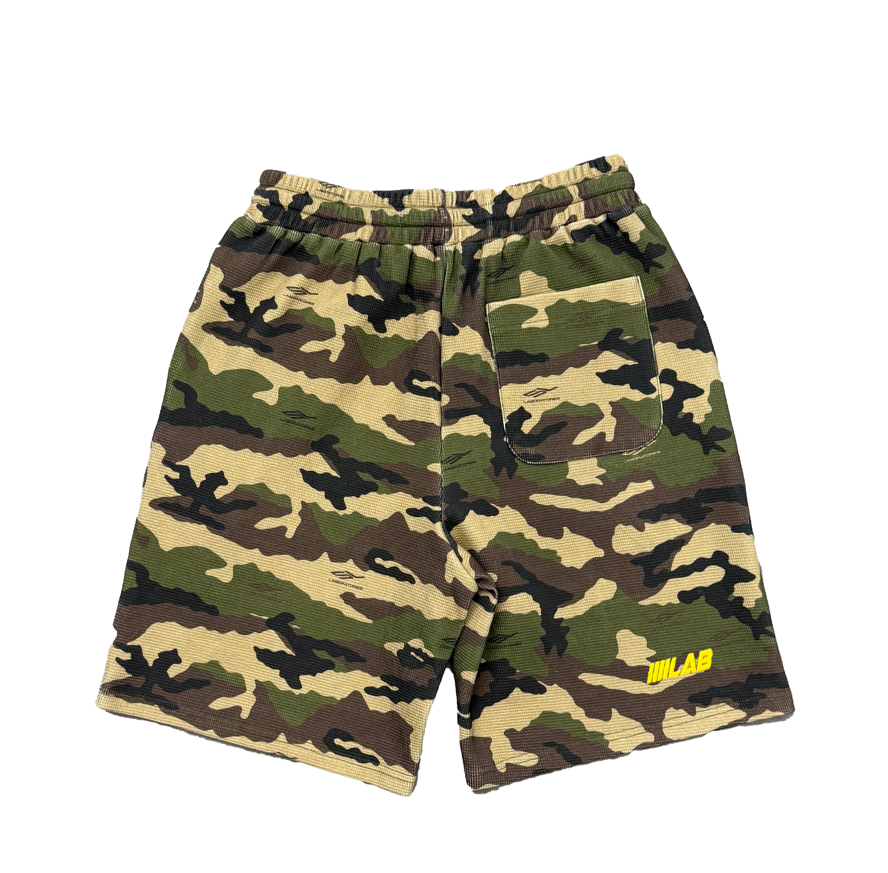 WAFFLE SHORTS (CAMO/ORANGE)