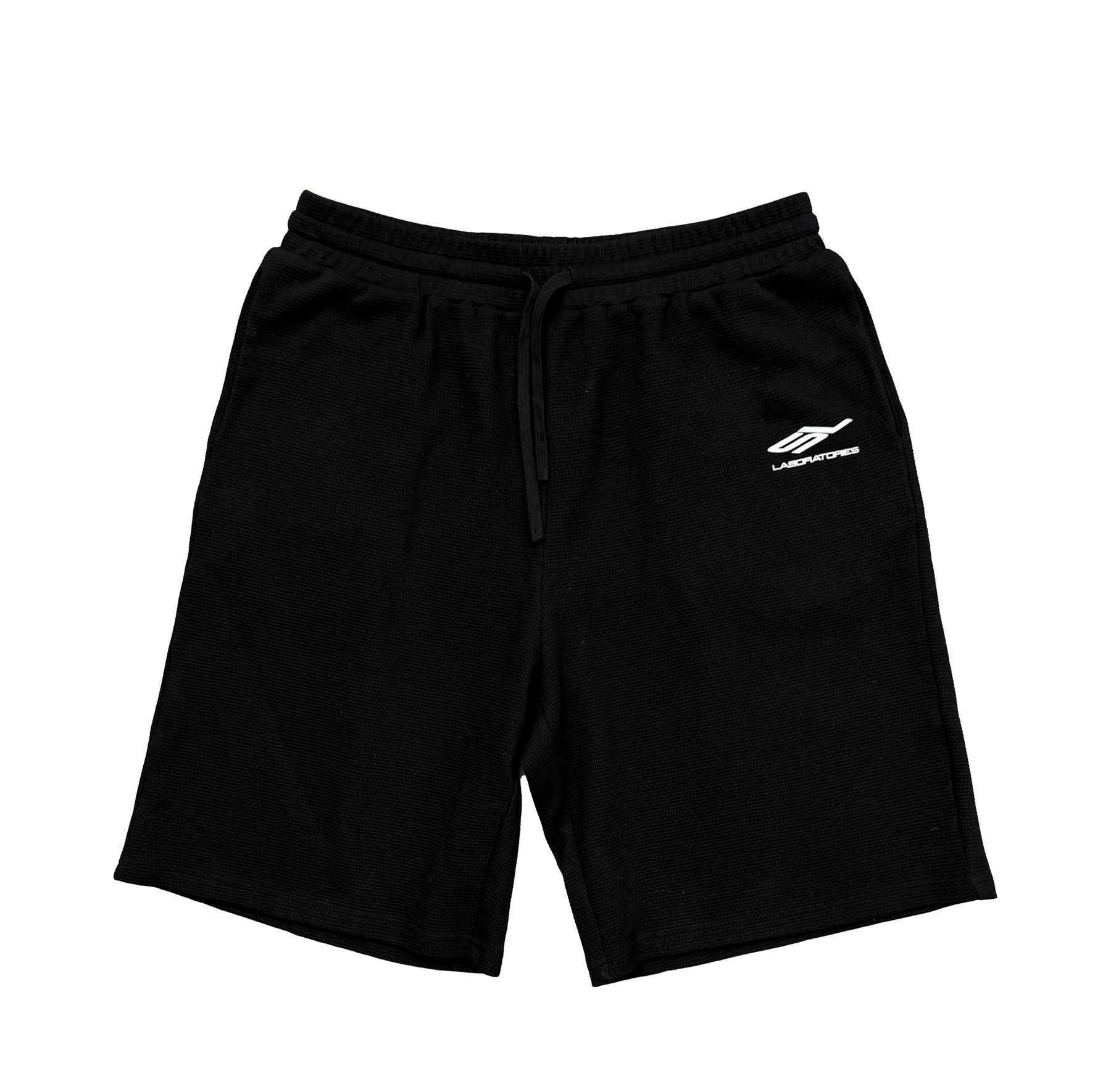 WAFFLE SHORTS (BLACK/WHITE)