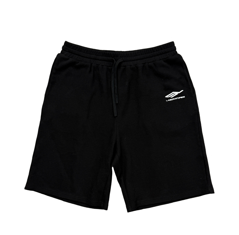 WAFFLE SHORTS (BLACK/WHITE)