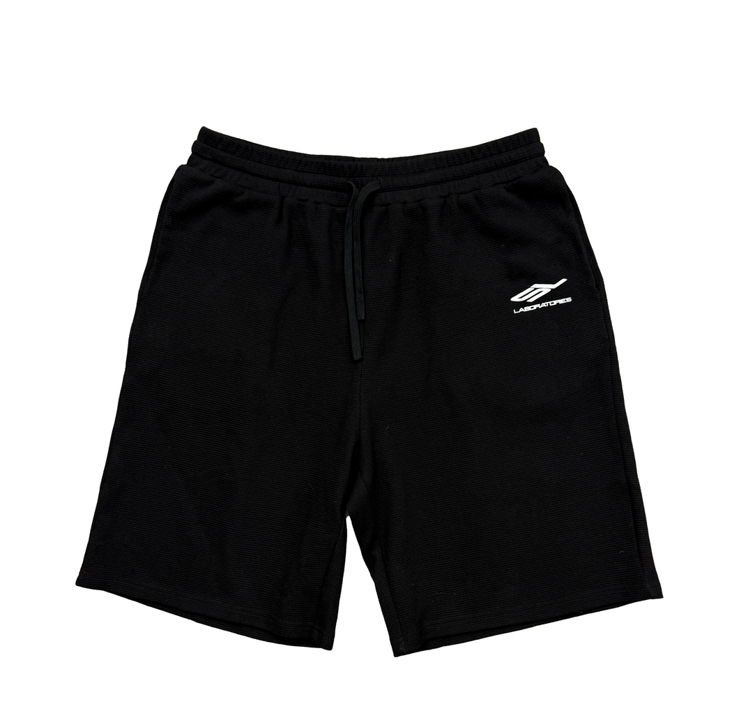 WAFFLE SHORTS (BLACK/WHITE)