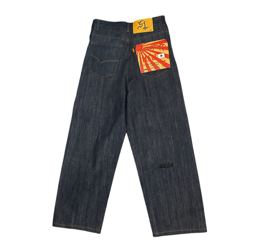 BAGGY RAW JPN DENIM (BLUE / BLACK)