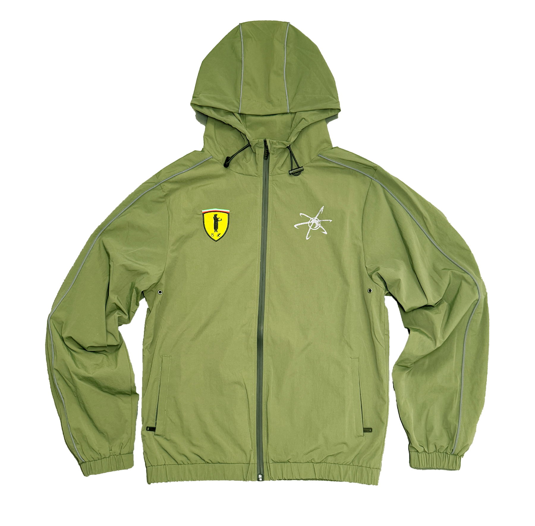 TRACK JACKET (KAKI/YELLOW)