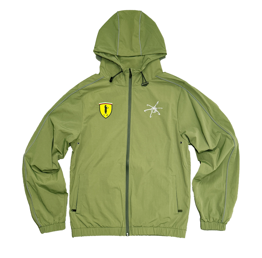TRACK JACKET (KAKI/YELLOW)